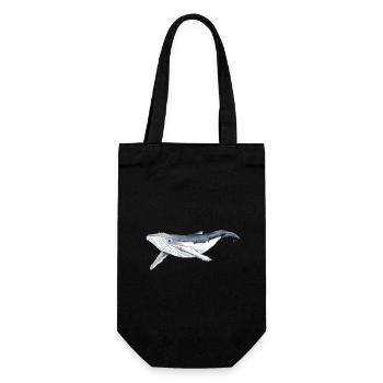 Baby-Buckelwal – Baleine - Geschenkbeutel für Flaschen - Schwarz - Vorne