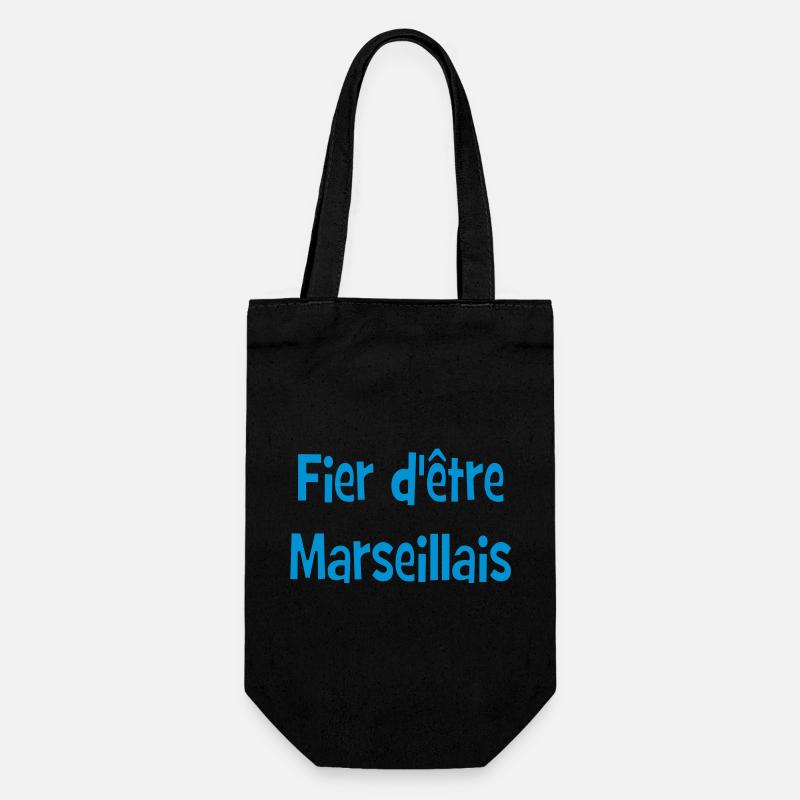 Fier d'être marseillais - Sac à bouteille - noir