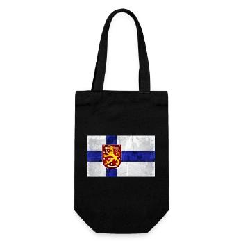 Drapeau de la Finlande Lion - Sac à bouteille - noir - Devant