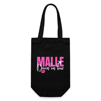 Mallorca Sprüche Malle Diven On Tour Urlaub Party - Geschenkbeutel für Flaschen - Schwarz - Vorne
