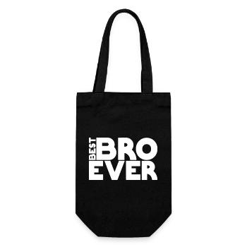 best BRO ever  - Geschenkbeutel für Flaschen - Schwarz - Vorne