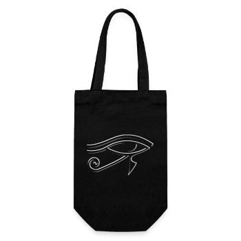 Oeil d’Horus (Oeil de Horus) Symbole Blanc Effet 3D - Sac à bouteille - noir - Devant