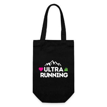Ultra Running – Meine Liebe - Geschenkbeutel für Flaschen - Schwarz - Vorne