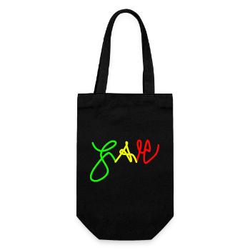 Jah in Trio-Farben Red Gold Green - Geschenkbeutel für Flaschen - Schwarz - Vorne