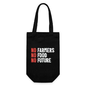 Sustainable agriculture illustration - Gift Bag for Bottles - black - Front