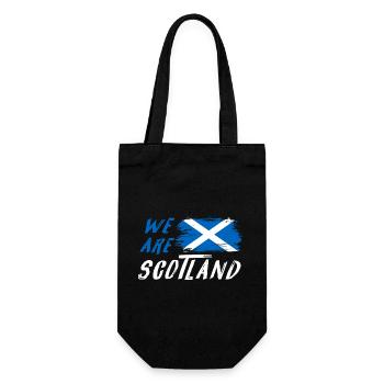 Wir sind Schottland Flaggen Design - Geschenkbeutel für Flaschen - Schwarz - Vorne