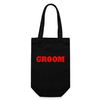 Groom - Geschenkbeutel für Flaschen - Schwarz - Vorne
