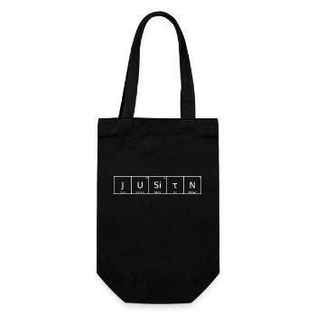 Jusitn Nom Prénom Chimie Tableau périodique Éléments - Sac à bouteille - noir - Devant