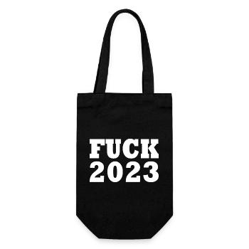 Fuck 2023 - Geschenkbeutel für Flaschen - Schwarz - Vorne