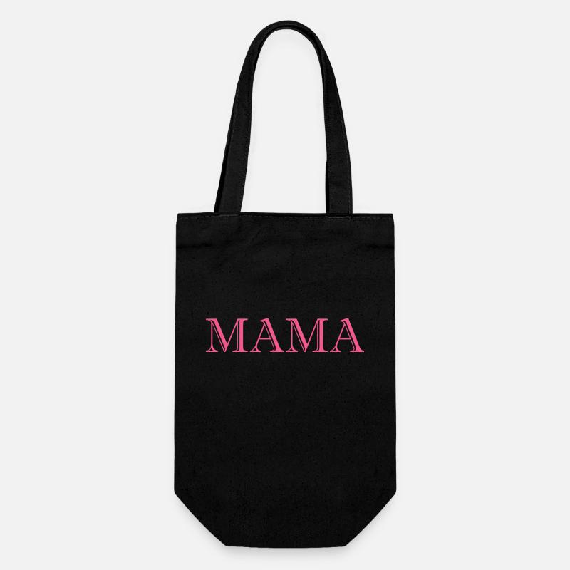 Mama Beste Mama - Geschenkbeutel für Flaschen - Schwarz