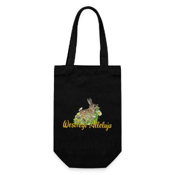Wesołego Alleluja Frohe Ostern - Geschenkbeutel für Flaschen - Schwarz - Vorne