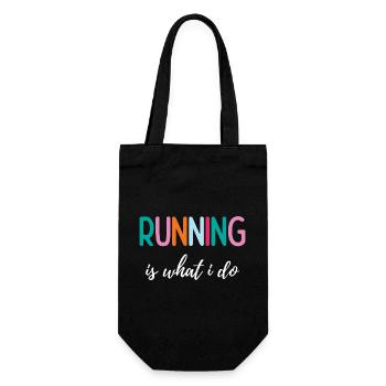Running is What I Do - Gift Bag for Bottles - black - Front