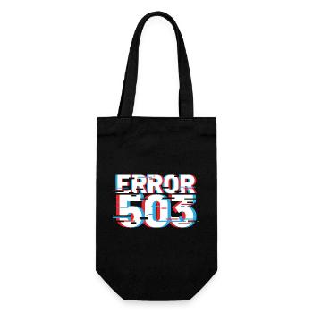 Error 503 Glitch - Gift Bag for Bottles - black - Front