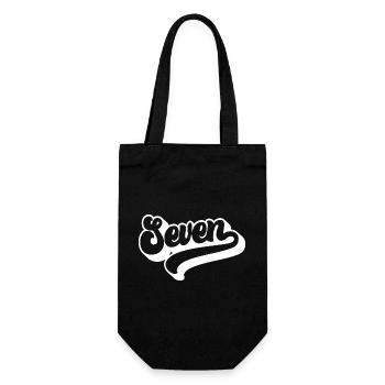 Seven 7th Birthday Kids Boys Girls 7 Years Old - Gift Bag for Bottles - black - Front