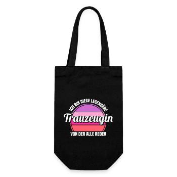 Hochzeit Junggesellenabschied Trauzeugin - Geschenkbeutel für Flaschen - Schwarz - Vorne