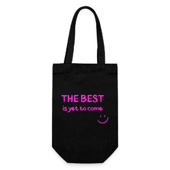 The best is yet to come! für Schwangere - Geschenkbeutel für Flaschen - Schwarz - Vorne
