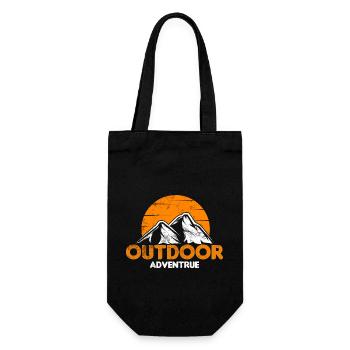 Outdoor Adventure Hiking Mountains - Gift Bag for Bottles - black - Front