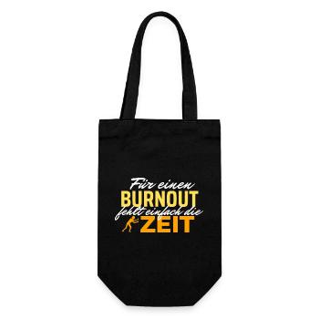 Burnout Zeitdruck - Zeit rennt - Geschenkbeutel für Flaschen - Schwarz - Vorne