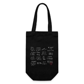 Funny Sayings Fake Friends Aesthetic Meme - Gift Bag for Bottles - black - Front