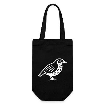 quail small quail bird - Gift Bag for Bottles - black - Front