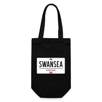 Swansea town sign - Gift Bag for Bottles - black - Front