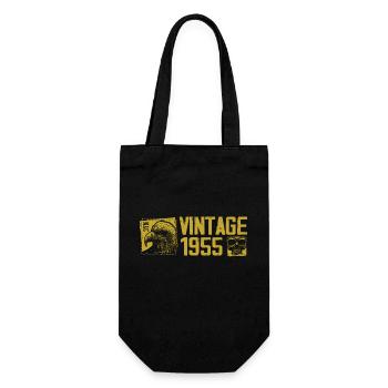 Vintage 1955 Retro Anniversary Gift 1955 - Gift Bag for Bottles - black - Front