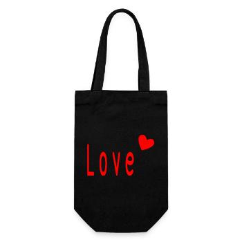 VALENTINSTAG. Junggesellinnenabschied. ICH LIEBE DICH. ICH LIEBE DICH. LIEBE - Geschenkbeutel für Flaschen - Schwarz - Vorne