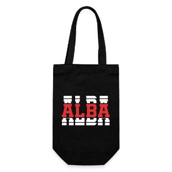t-shirt Alba t-shirt gift idea stacked text - Gift Bag for Bottles - black - Front