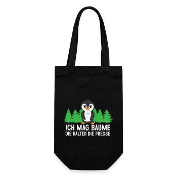 I like trees that keep their mouths shut - Gift Bag for Bottles - black - Front