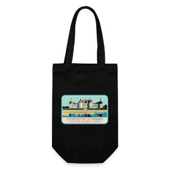 Illustration Château Chambord, Loire Valley - Gift Bag for Bottles - black - Front