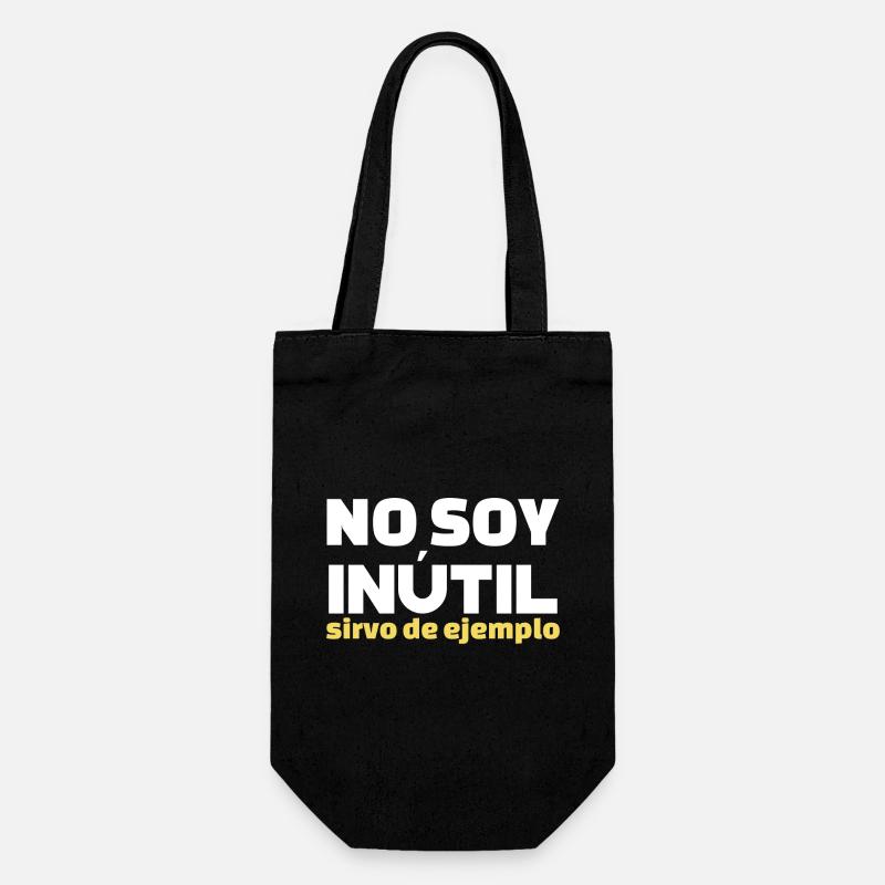 No Soy Inutil Servo de Ejemplo - Geschenkbeutel für Flaschen - Schwarz
