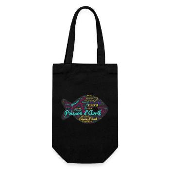 APRIL FOOL - Gift Bag for Bottles - black - Front