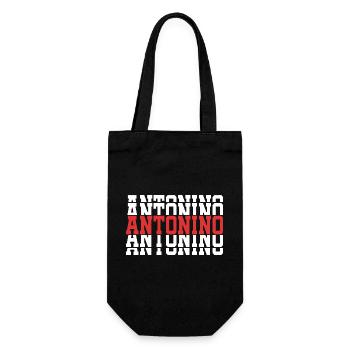 t-shirt Antonino stacked text gift t-shirt - Gift Bag for Bottles - black - Front