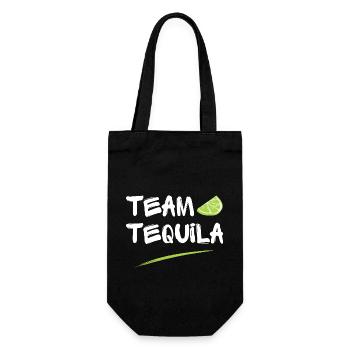Team Tequila Lime Salt Party JGA Father's Day Humor - Gift Bag for Bottles - black - Front