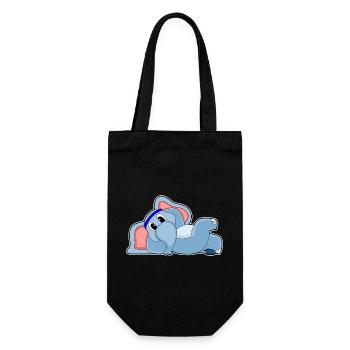 Funny Elephant - Gift Bag for Bottles - black - Front