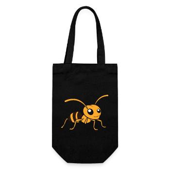 Ameise - Geschenkbeutel für Flaschen - Schwarz - Vorne