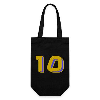 10. 10 JAHRE. 10-JÄHRIGES JUBILÄUM. 10-JÄHRIGES JUBILÄUM. - Geschenkbeutel für Flaschen - Schwarz - Vorne
