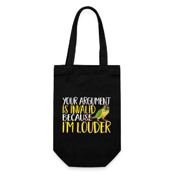 Molina Parakeet Parrot Bird Parakeet - Gift Bag for Bottles - black - Front