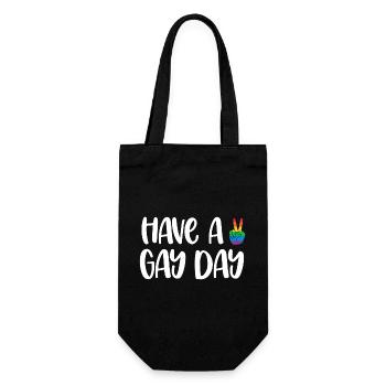LGBT Pride Month - Have a Gay Day - Geschenkbeutel für Flaschen - Schwarz - Vorne