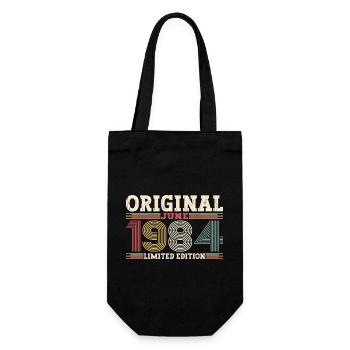 Original June 1984 Born 1984 40th Birthday 84 - Gift Bag for Bottles - black - Front