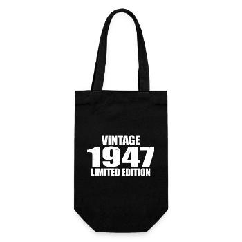 Vintage 1947 Geburtstag 1947 Retro 1947 - Geschenkbeutel für Flaschen - Schwarz - Vorne