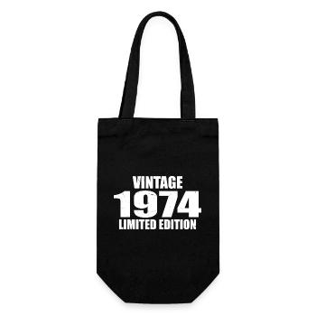 Vintage 1974 Birthday 1974 - Retro 1974 - Gift Bag for Bottles - black - Front