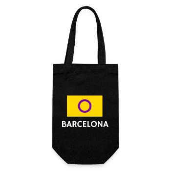 Drapeau de la fierté intersexe de Barcelone - Sac à bouteille - noir - Devant
