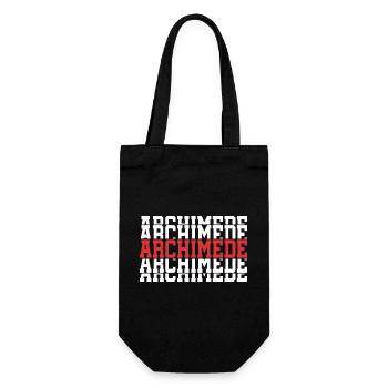 Archimede t-shirt gift stacked text - Gift Bag for Bottles - black - Front