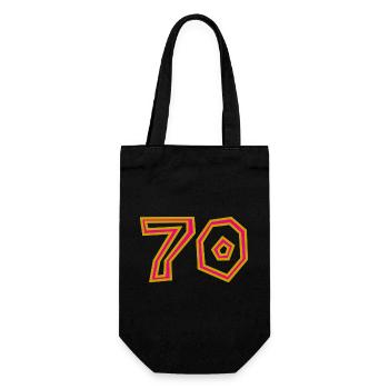 70. 70 ANS. 70e ANNIVERSAIRE. ANNIVERSAIRE 70 ANS. - Sac à bouteille - noir - Devant