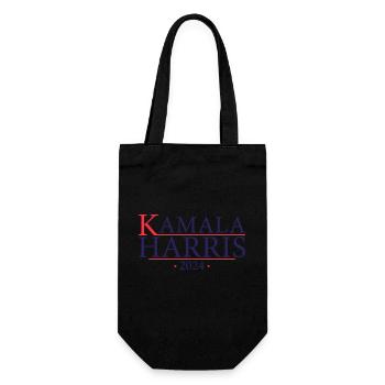 Kamala 2024 - Kamala Harris 2024 für die Präsidentin - Geschenkbeutel für Flaschen - Schwarz - Vorne