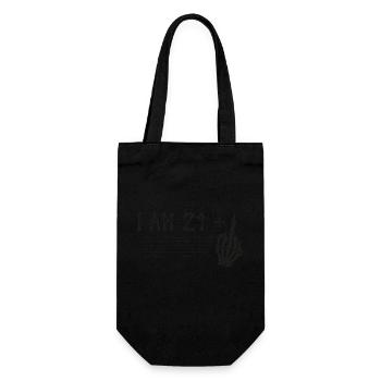 J’ai 21 ans et majeur - 22e anniversaire - Sac à bouteille - noir - Devant