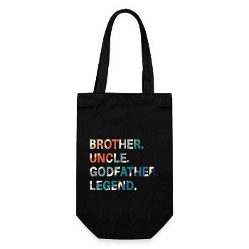 Brother Uncle Godfather Legend Funny Humor Design - Gift Bag for Bottles - black - Front