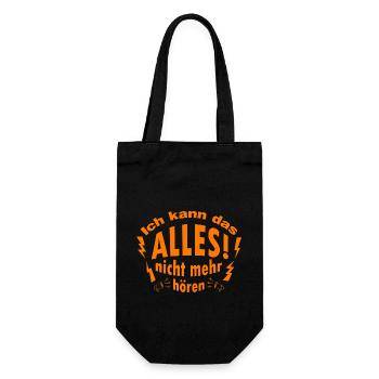 I can't hear it all anymore funny saying - Gift Bag for Bottles - black - Front