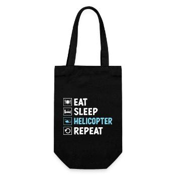 Eat Sleep Hélicoptère Répété Hélicoptère Pilote Aviateur - Sac à bouteille - noir - Devant